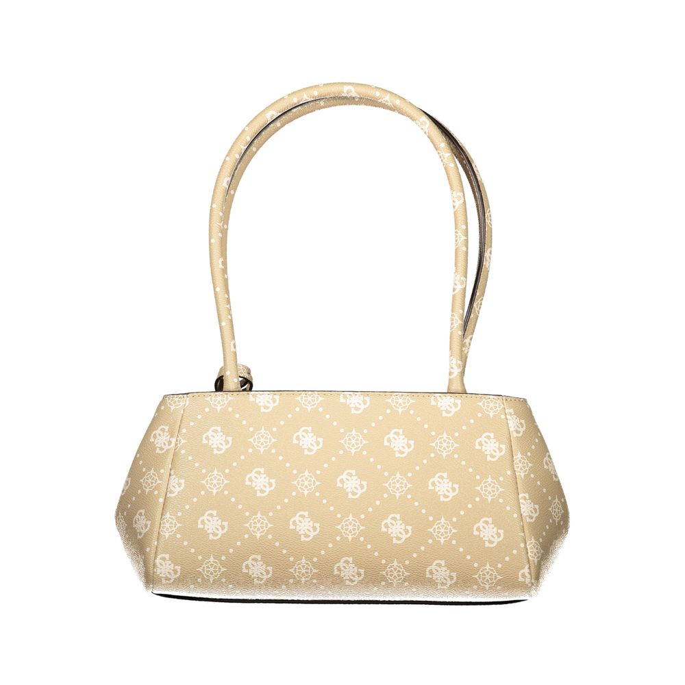 Damenhandtasche aus Polyurethan in Beige