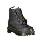 Schwarzer Unisex-Knöchelstiefel aus Leder