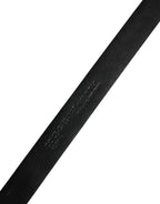 Men Black Exotic Leather Metal Buckle Belt