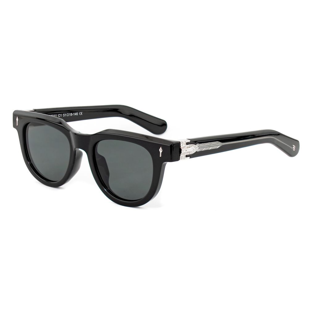 Sonnenbrille aus schwarzem Acetat