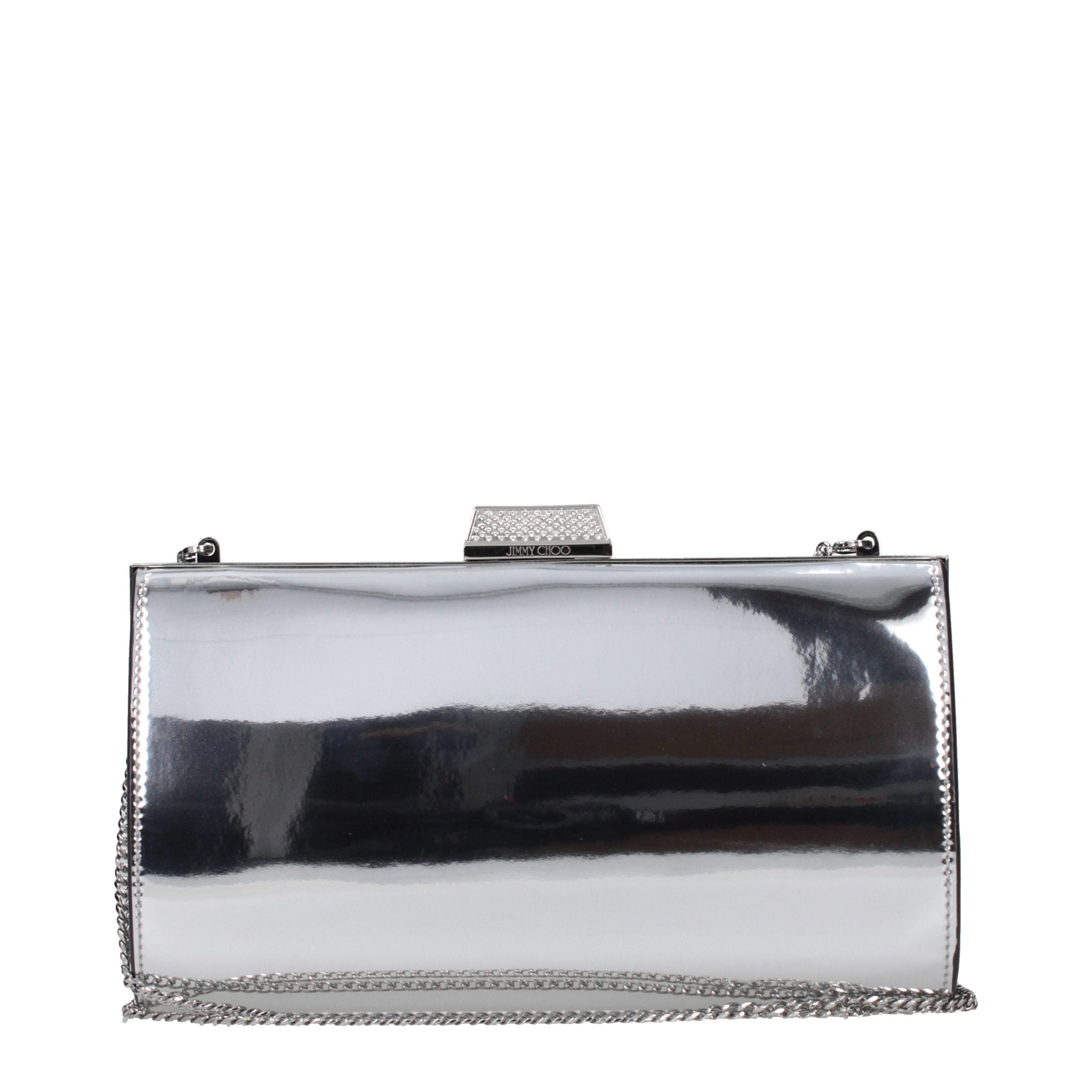 Clutchbag aus grauem Leder