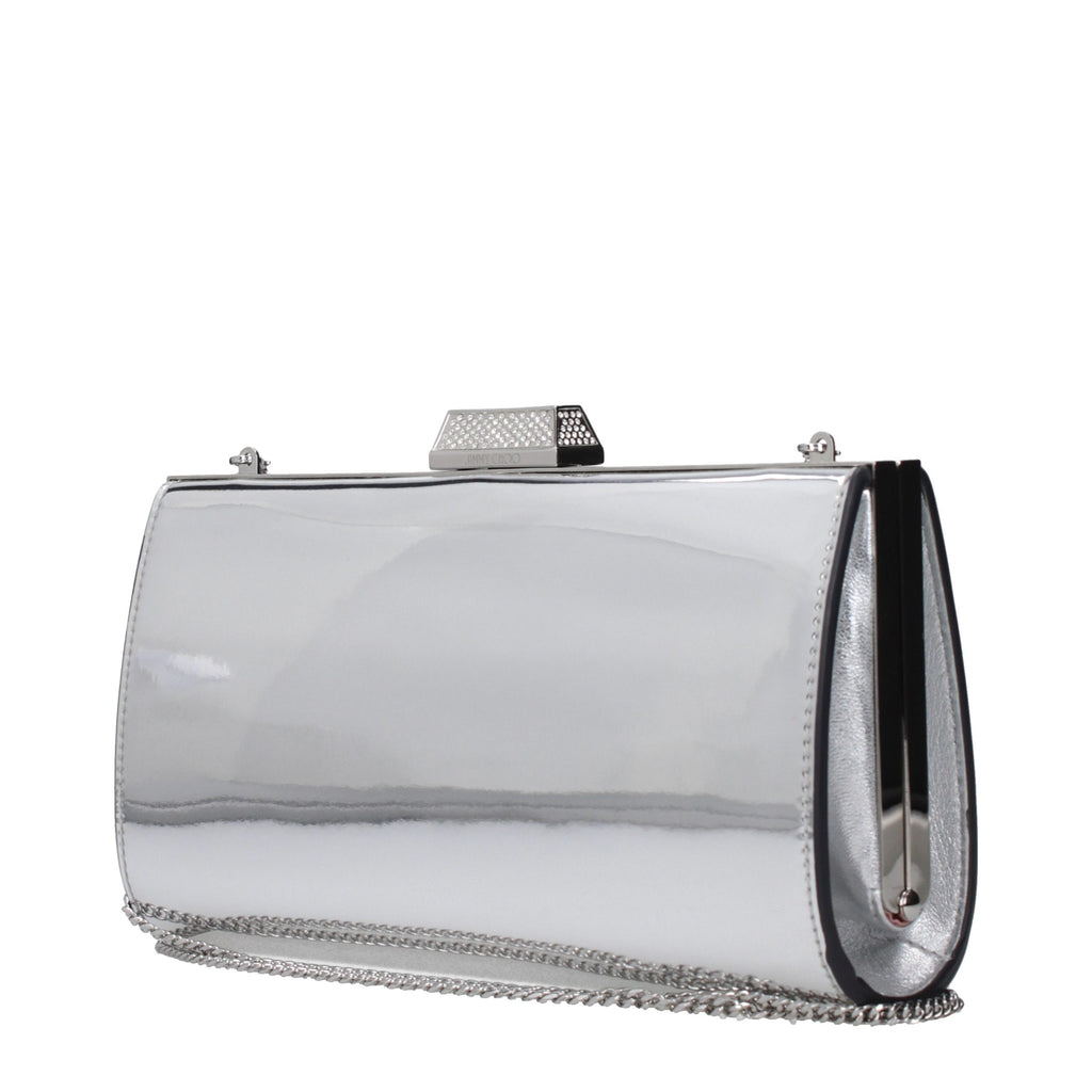 Clutchbag aus grauem Leder