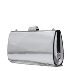 Clutchbag aus grauem Leder