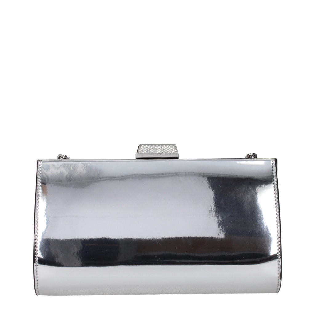 Clutchbag aus grauem Leder