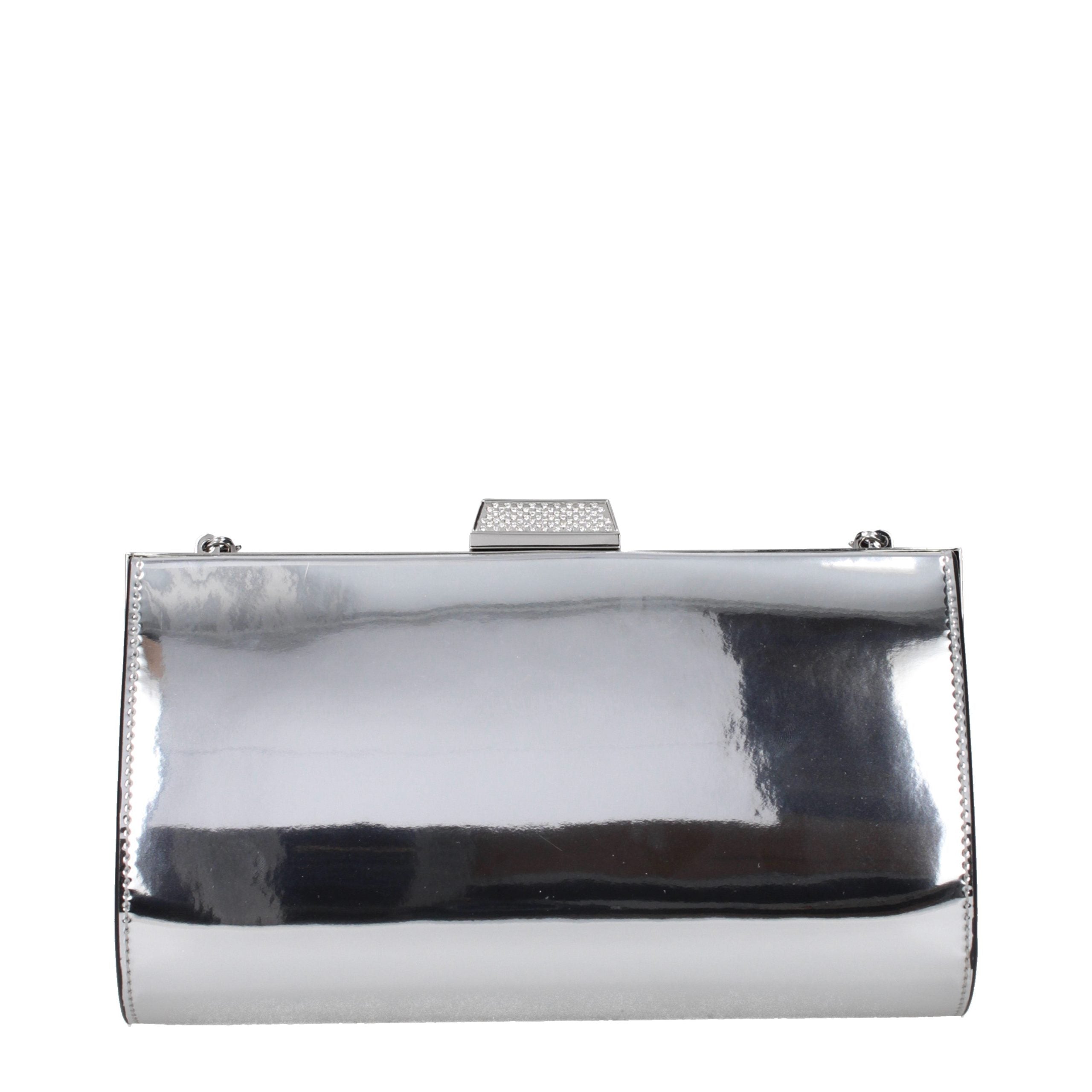 Clutchbag aus grauem Leder