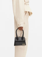 Schwarze Le Chiquito Moyen Tasche aus Leder