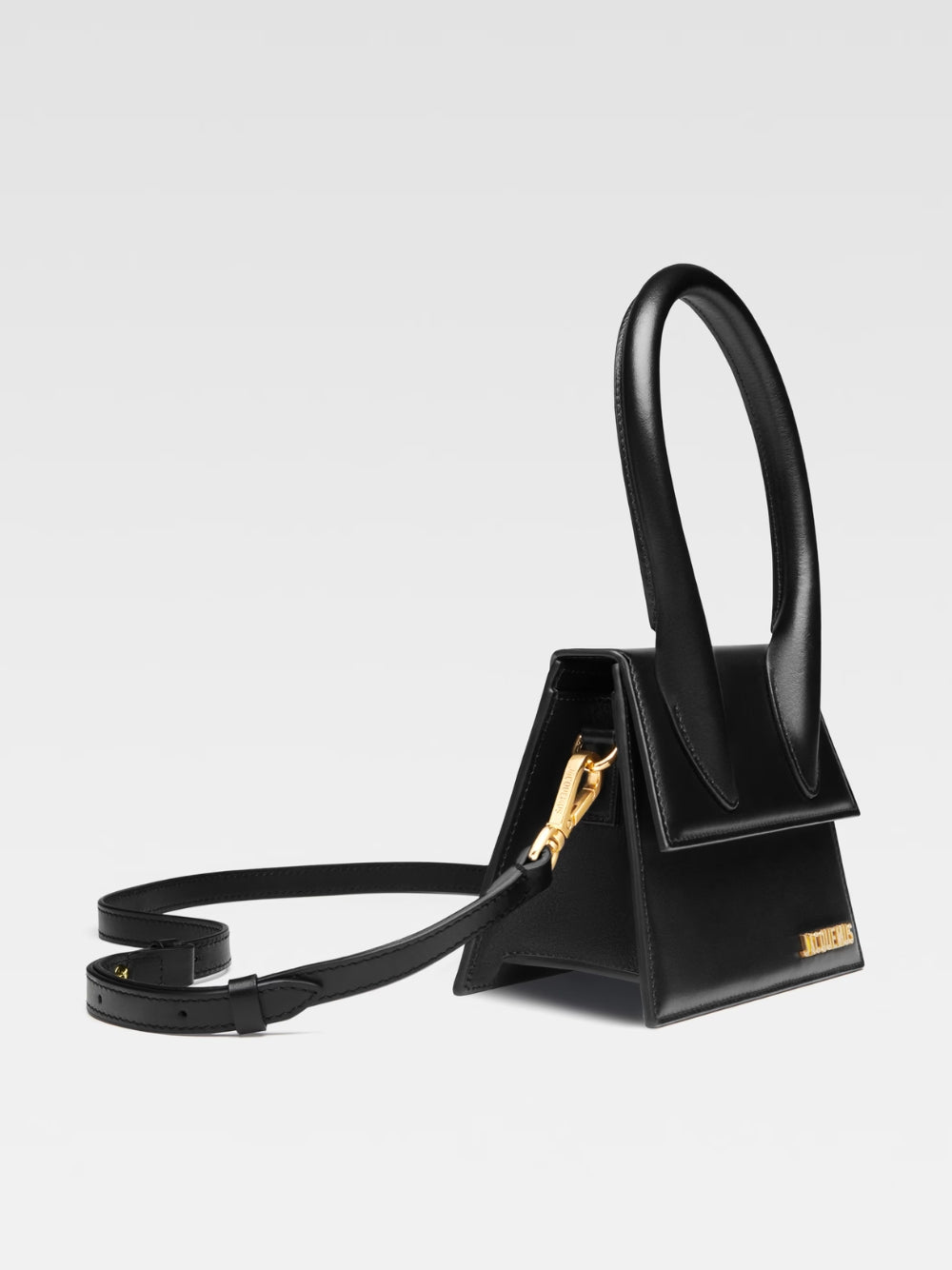 Schwarze Le Chiquito Moyen Tasche aus Leder