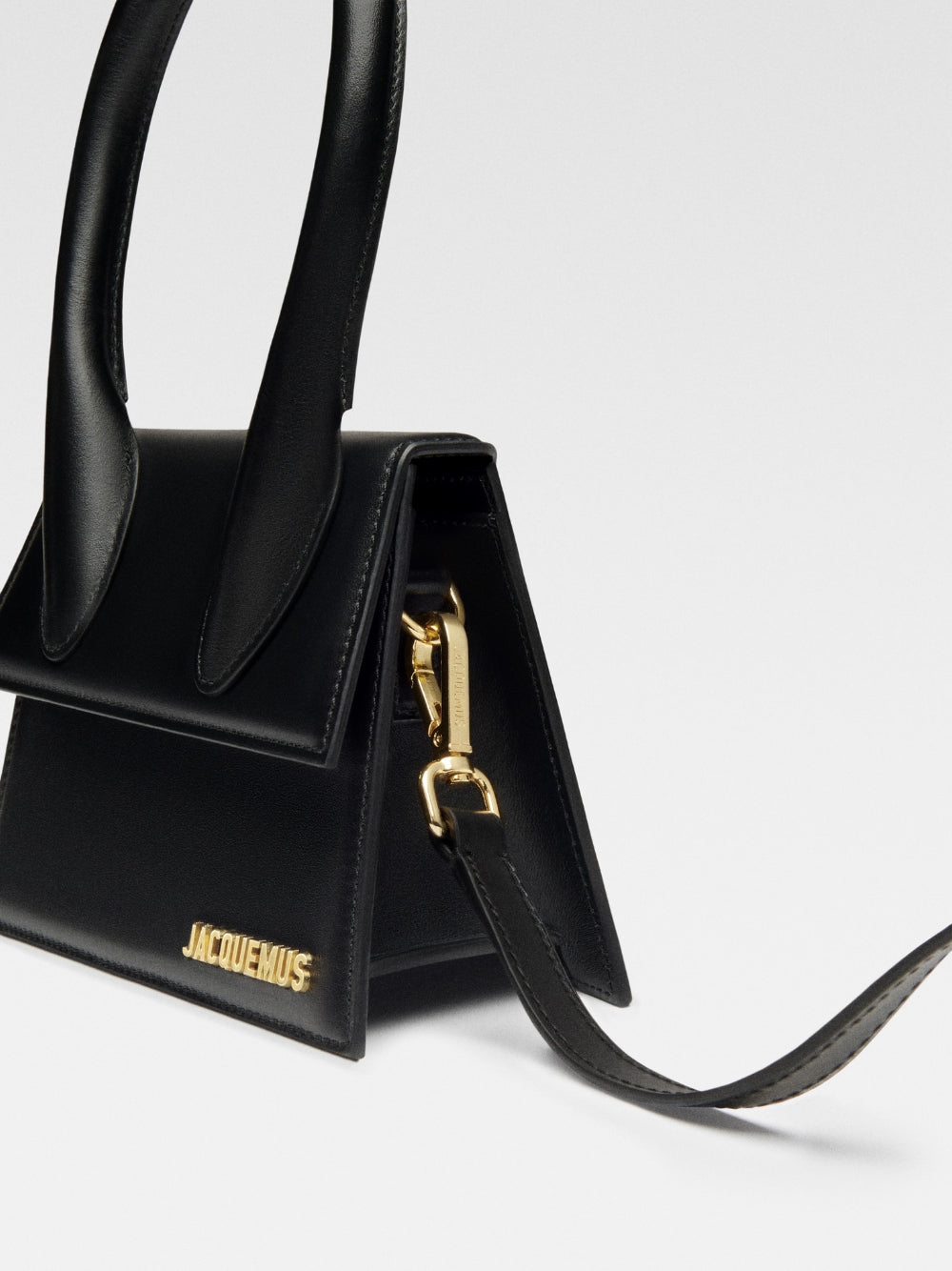 Schwarze Le Chiquito Moyen Tasche aus Leder