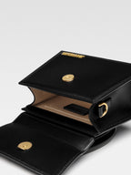 Schwarze Le Chiquito Moyen Tasche aus Leder