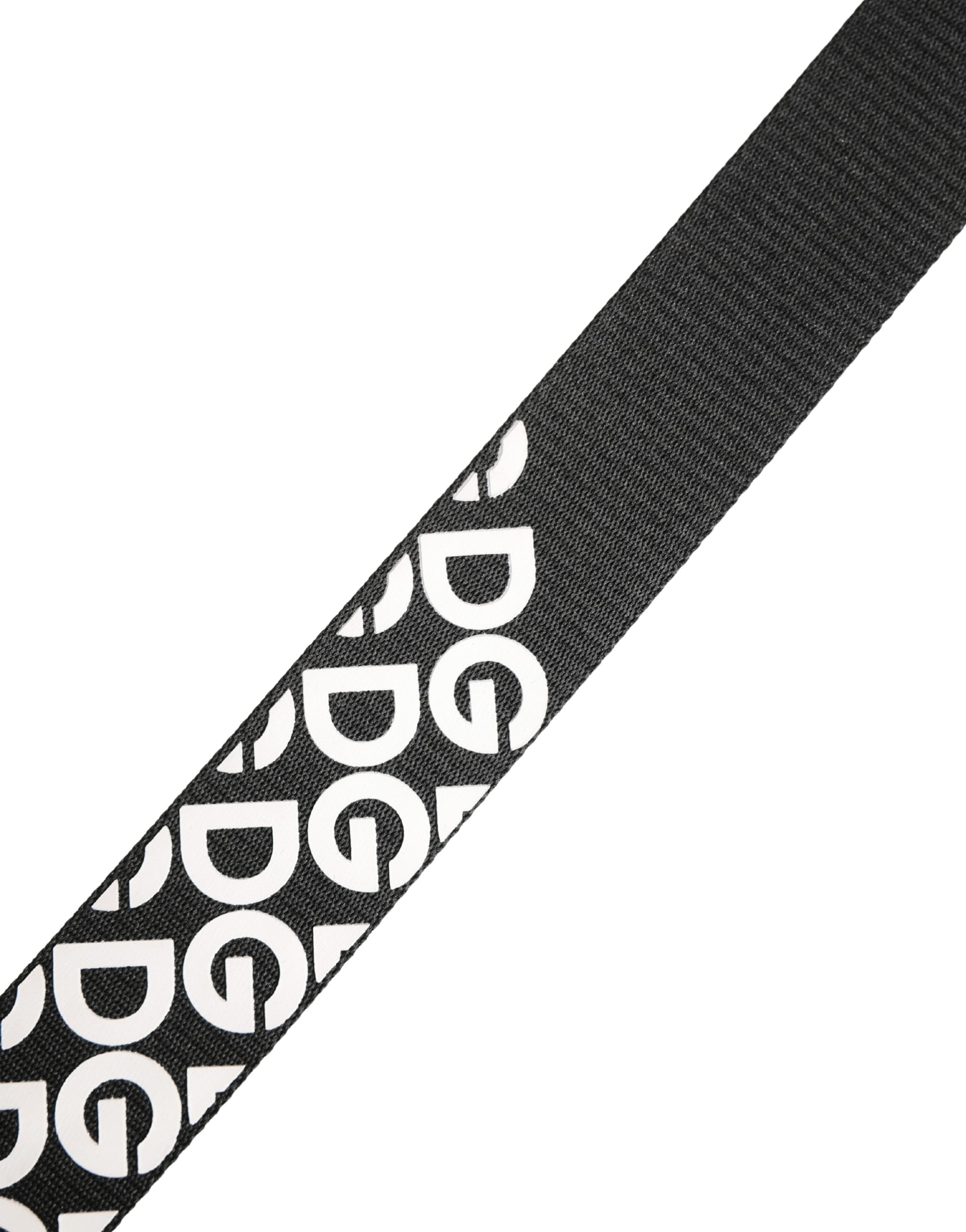 Weiß Schwarz Logo Leder Metallschnalle Gürtel