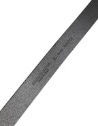 Herren Gürtel aus schwarzem Leder mit Metallschnalle