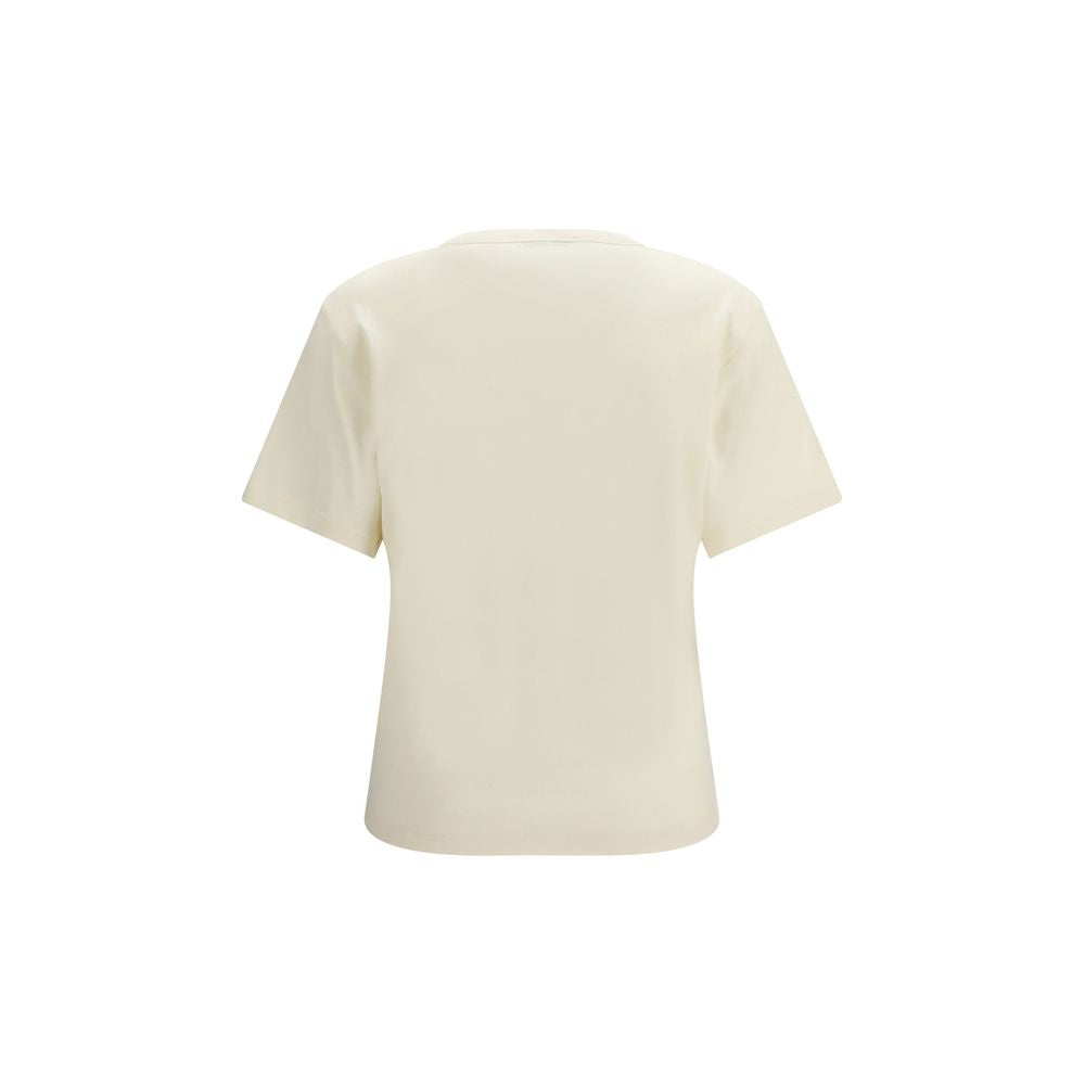 T-shirt in cotone beige
