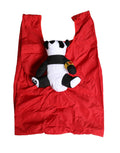 Men's Red Polyester Panda Stuffed Ecobag Tote Bag