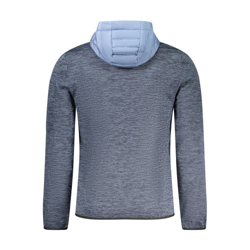 Light Blue Polyester Men's Jacket