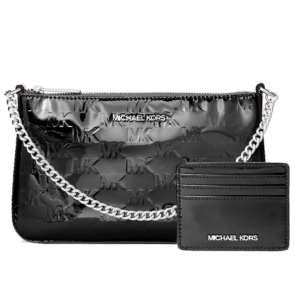Schwarze Canvas-Clutch