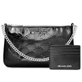 Schwarze Canvas-Clutch
