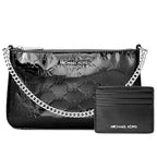 Schwarze Canvas-Clutch