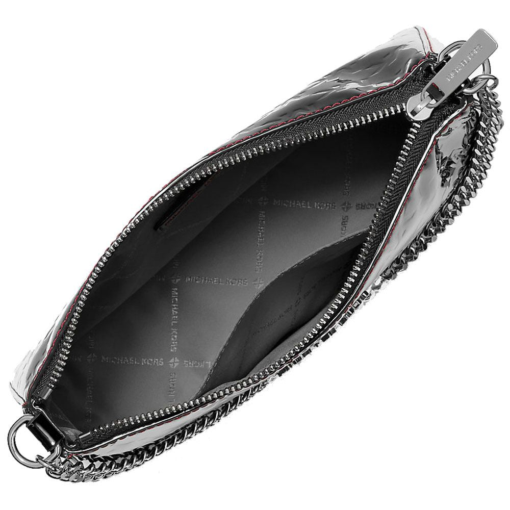 Schwarze Canvas-Clutch