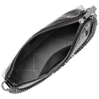 Schwarze Canvas-Clutch