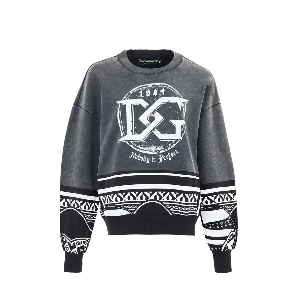 Schwarzes Baumwollsweatshirt