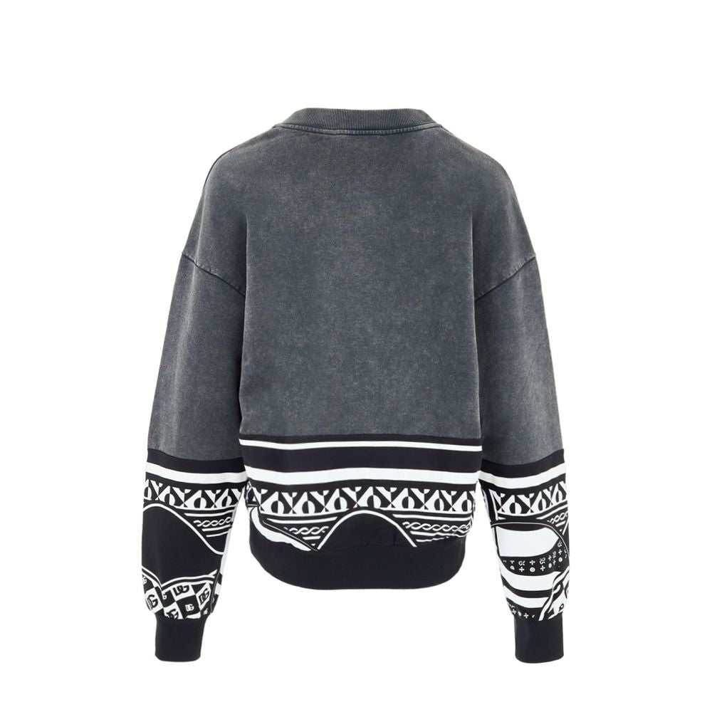 Schwarzes Baumwollsweatshirt