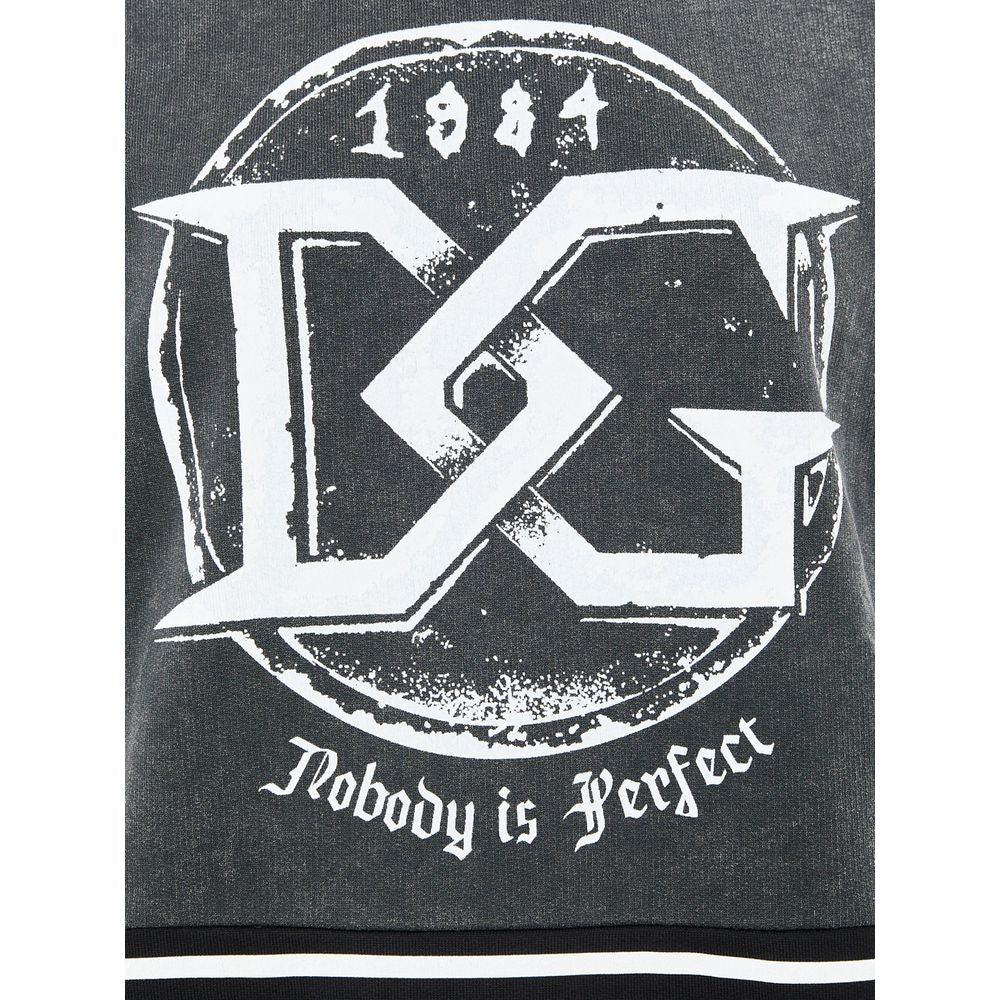 Schwarzes Baumwollsweatshirt