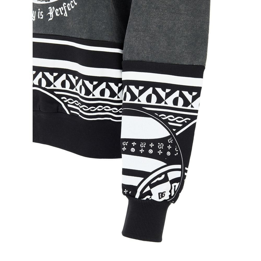 Schwarzes Baumwollsweatshirt