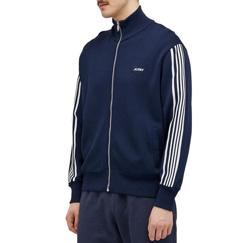 Blauer Nylon-Cardigan
