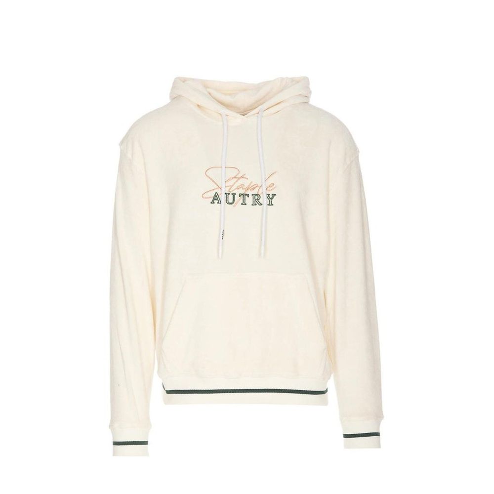 Weißer Baumwoll-Hoodie