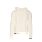 Weißer Baumwoll-Hoodie