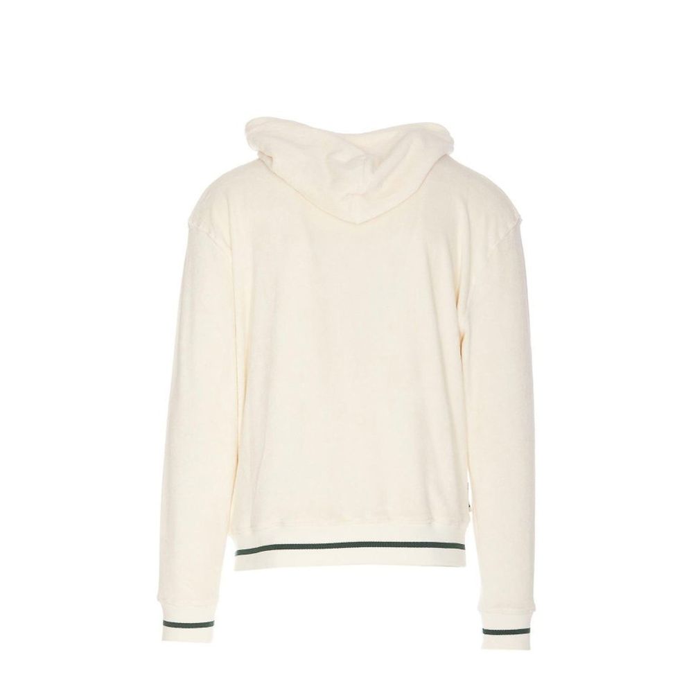 Weißer Baumwoll-Hoodie