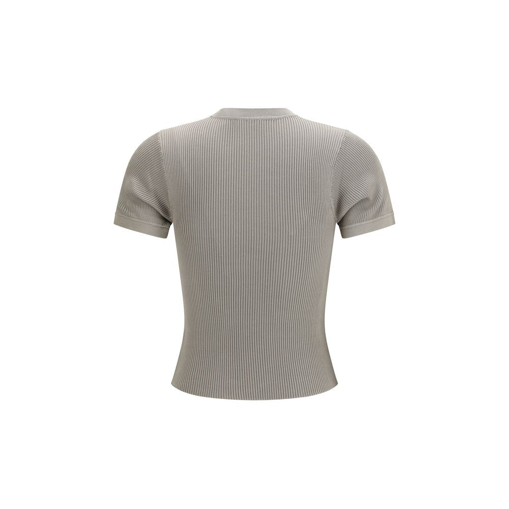 Maglietta in Seta Beige