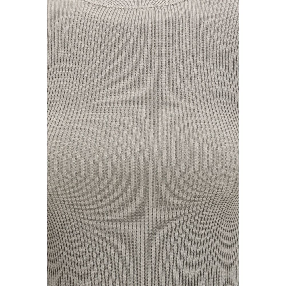 Maglietta in Seta Beige