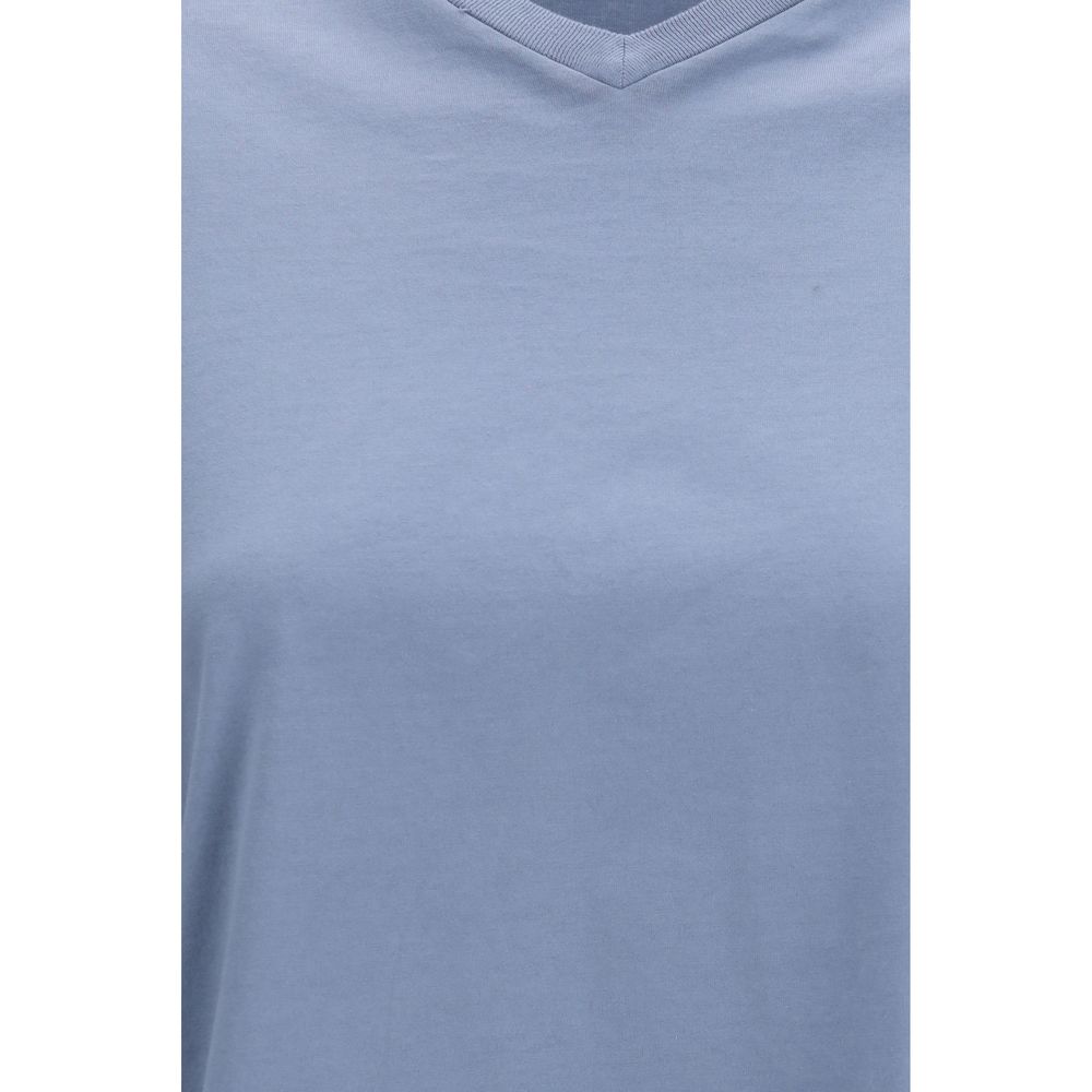 Blaues Baumwoll-T-Shirt