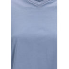 Blaues Baumwoll-T-Shirt