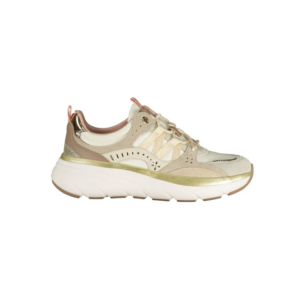 Beige Polyurethan Damen-Sneaker