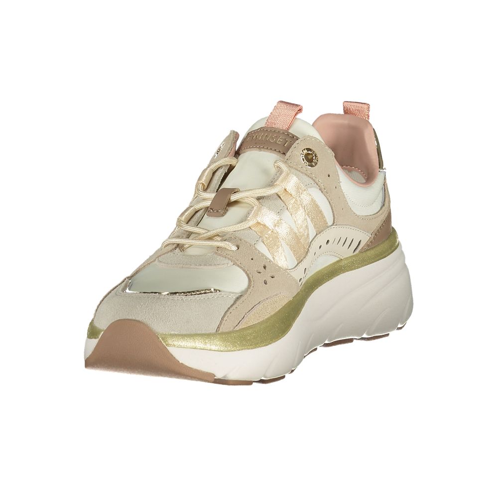 Beige Polyurethan Damen-Sneaker