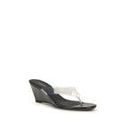 Black Pvc Flip-Flop Sandals