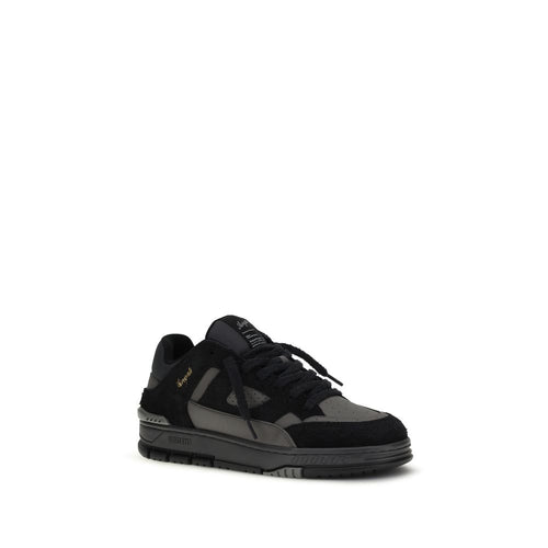 Schwarze Kalbsleder-Sneakers aus Rindleder