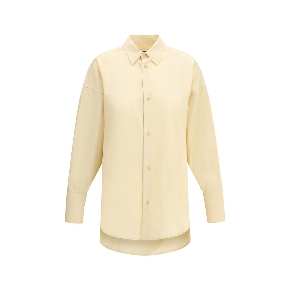 Camicia di cotone beige