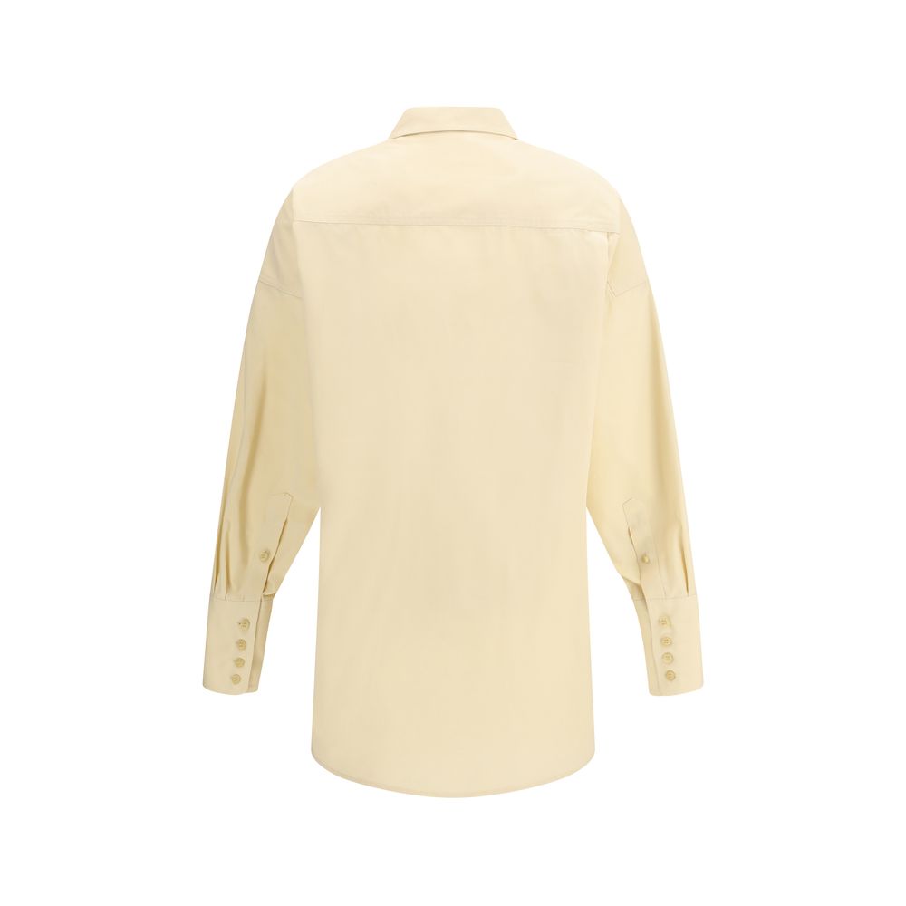 Camicia di cotone beige