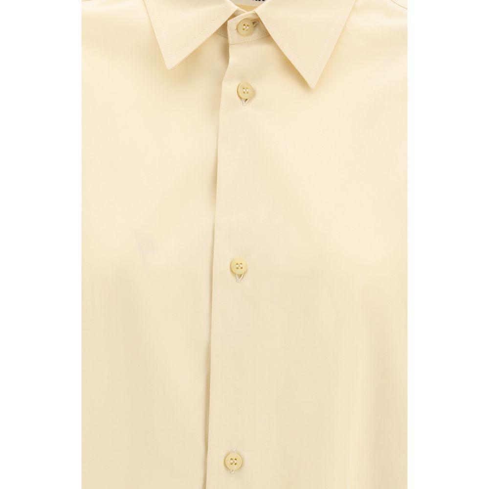 Camicia di cotone beige