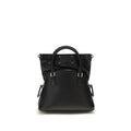 Borsa a Mano in Pelle di Capra Nera