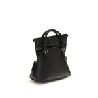 Borsa a Mano in Pelle di Capra Nera