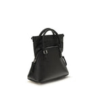Borsa a Mano in Pelle di Capra Nera