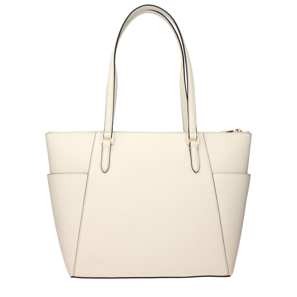 Beige Leder-Schultertasche