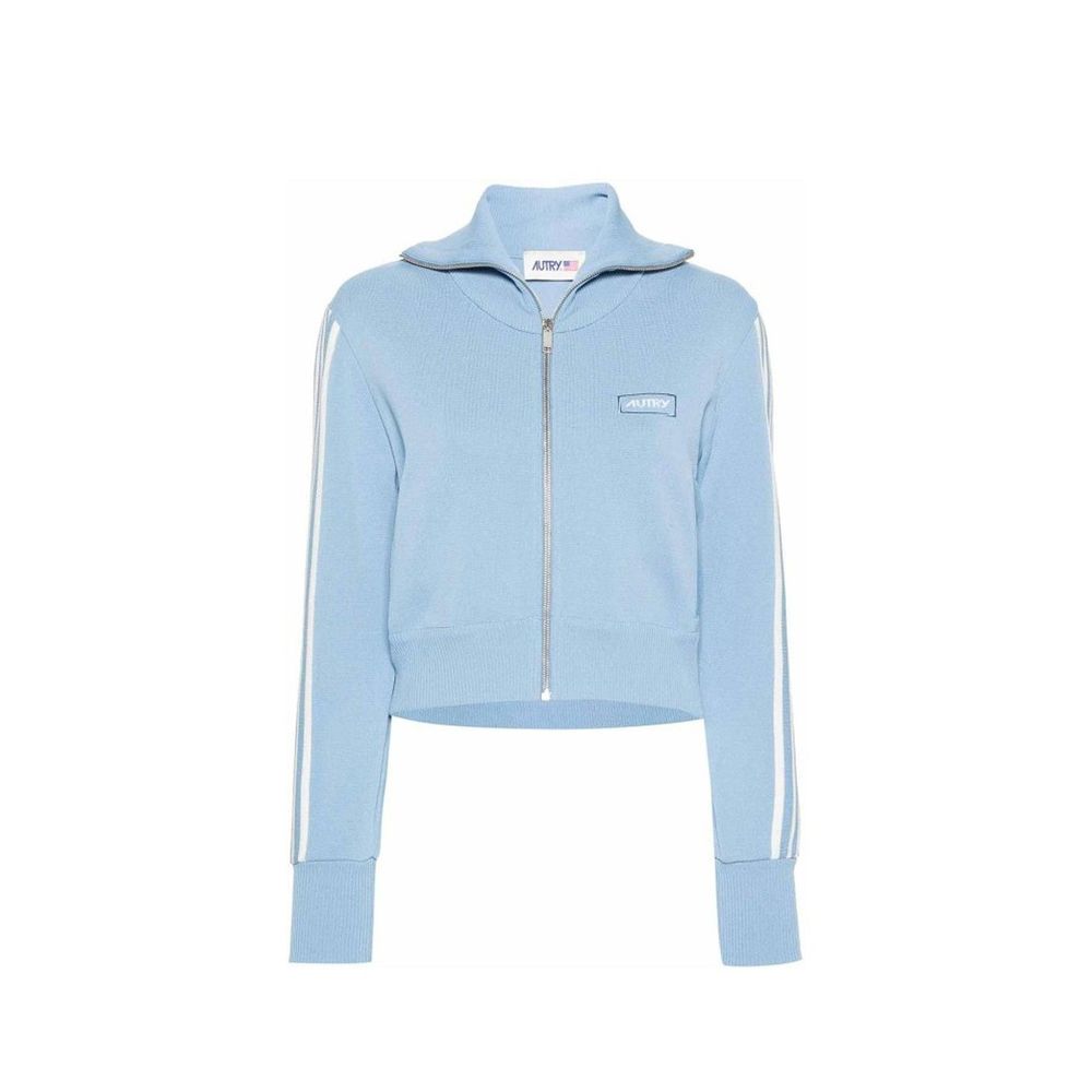 Cardigan in nylon blu