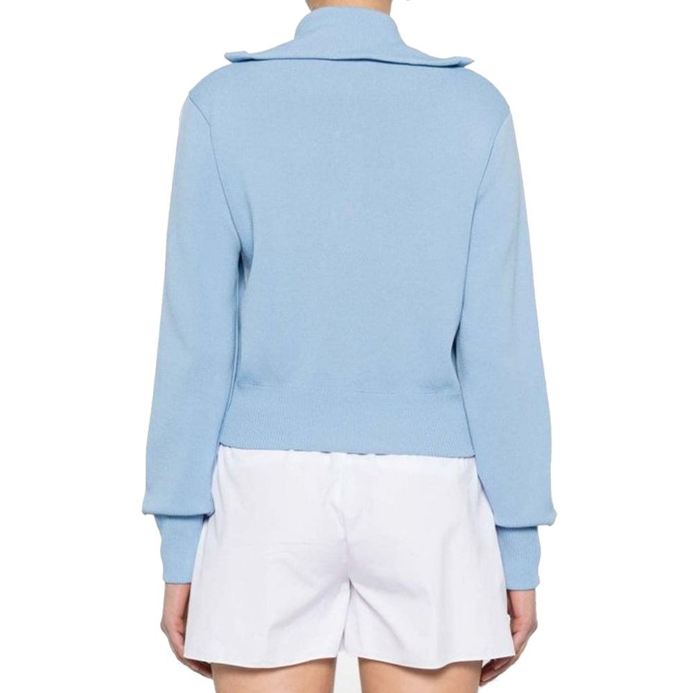 Cardigan in nylon blu
