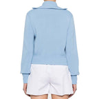 Cardigan in nylon blu