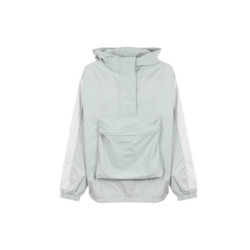 Blaue Nylon-Shell-Jacke